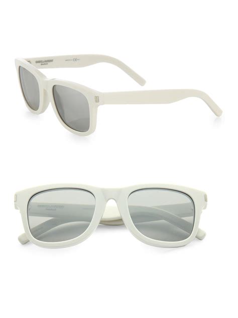 ysl white round sunglasses|st laurent diamond sunglasses.